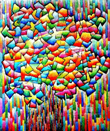 Картина под названием "Букет цветов" - Alexander Breskin, Подлинное произведение искусства, Масло