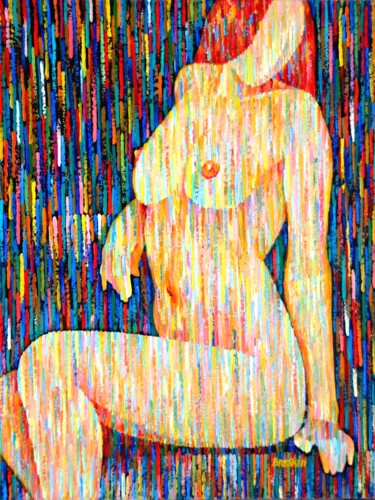 Pintura titulada "Color rain" por Alexander Breskin, Obra de arte original, Oleo Montado en Bastidor de camilla de madera