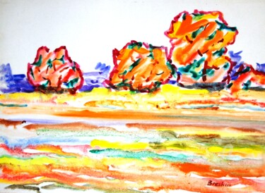 제목이 "Осень"인 미술작품 Alexander Breskin로, 원작, 수채화