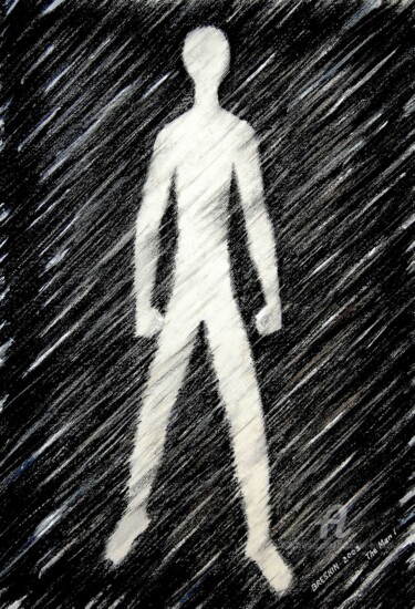 Рисунок под названием "Человек 1" - Alexander Breskin, Подлинное произведение искусства, Пастель