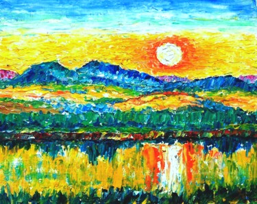 Painting titled "Солнечное утро" by Alexander Breskin, Original Artwork, Oil