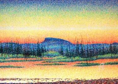 Peinture intitulée "Белая ночь на севере" par Alexander Breskin, Œuvre d'art originale, Huile