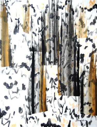 Рисунок под названием "Зимний лес" - Alexander Breskin, Подлинное произведение искусства, Темпера