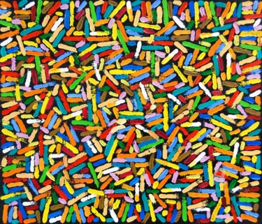 Картина под названием "Цветные ощущения" - Alexander Breskin, Подлинное произведение искусства, Масло Установлен на картон