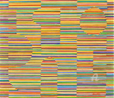 Pintura titulada "Line and color" por Alexander Breskin, Obra de arte original, Oleo Montado en Bastidor de camilla de madera