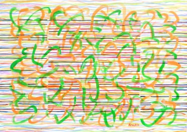Картина под названием "Квадрат" - Alexander Breskin, Подлинное произведение искусства, Масло Установлен на Деревянная рама д…