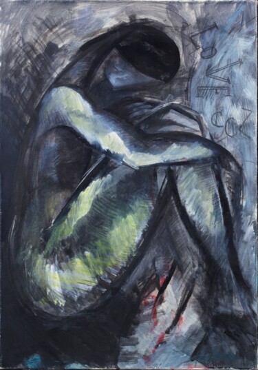 Картина под названием "#3" - Alexander Chalovsky, Подлинное произведение искусства, Акрил Установлен на Деревянная рама для…