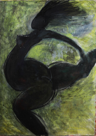 绘画 标题为“Black runing” 由Alexander Chalovsky, 原创艺术品, 油 安装在木板上