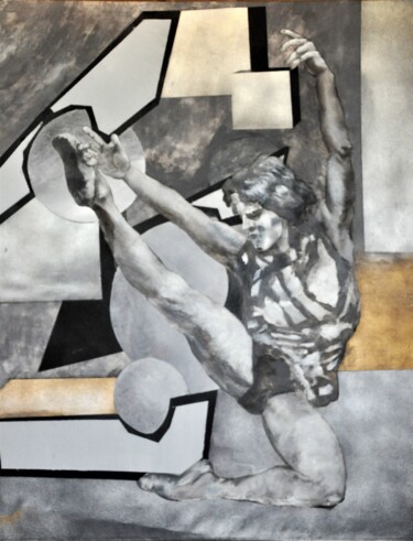 Painting titled "#9 MIKHAIL BARYSHNI…" by Alexander Chalovsky, Original Artwork, Acrylic Mounted on Wood Stretcher frame