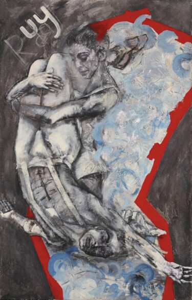 Картина под названием "#4 "Nureyev Method"" - Alexander Chalovsky, Подлинное произведение искусства, Акрил Установлен на Дер…