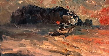 Painting titled "Seascape No. 2 - A…" by Alexander Chalovsky, Original Artwork, Oil