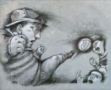 Pintura titulada "calcio" por Alexander Daniloff, Obra de arte original, Acrílico