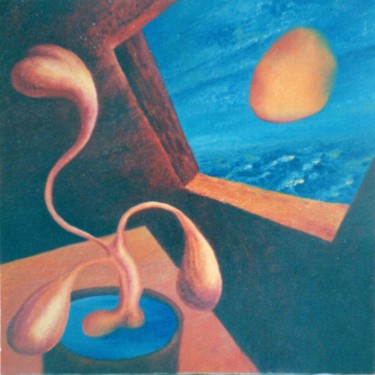 Картина под названием "Цветочек" - Александр Дикун, Подлинное произведение искусства, Масло