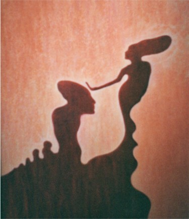 Peinture intitulée "Тень - прощение" par Aleksandr Dikun, Œuvre d'art originale, Huile