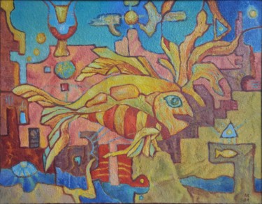 Картина под названием "Нерыбка" - Александр Дикун, Подлинное произведение искусства, Масло