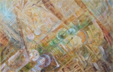 Картина под названием "Перекрёсток" - Александр Дикун, Подлинное произведение искусства, Масло Установлен на Деревянная рама…