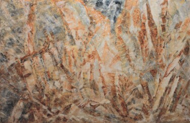Картина под названием "Структура" - Александр Дикун, Подлинное произведение искусства, Масло Установлен на Деревянная рама д…