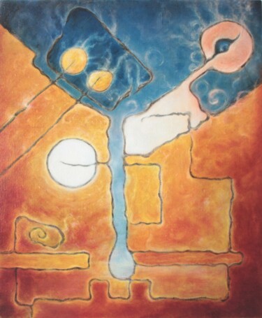 Pintura intitulada "Проникновение 2" por Aleksandr Dikun, Obras de arte originais, Óleo