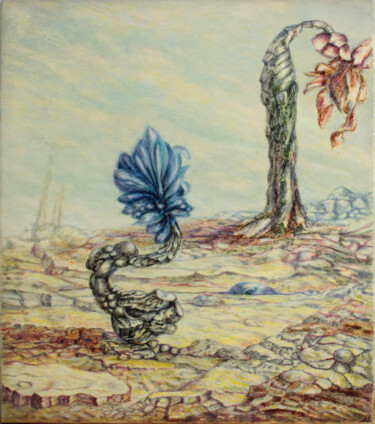 Pintura intitulada "Созерцающий игнорат…" por Aleksandr Dikun, Obras de arte originais, Óleo
