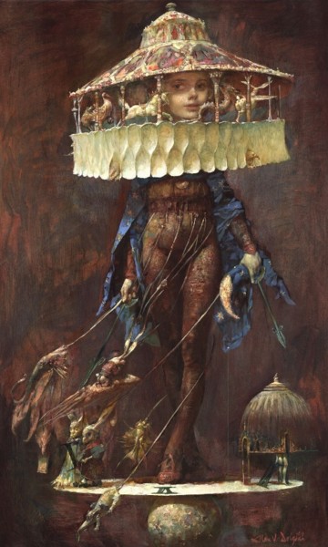 Painting titled "Carousel" by Alexander Dolgikh, Original Artwork