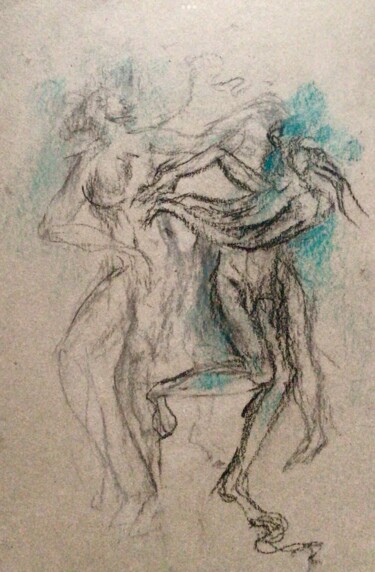 Drawing titled "Memoria II" by Alexander German, Original Artwork, Pastel Mounted on Cardboard