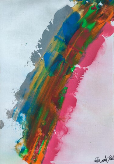 Malerei mit dem Titel "Regenbogen der Seele" von Alexander Jakob, Original-Kunstwerk, Acryl