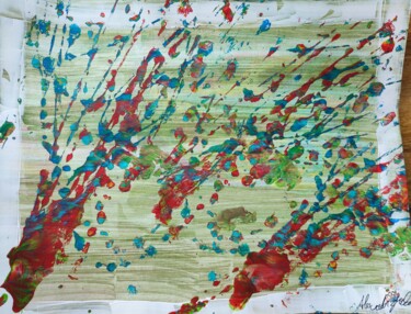 Malerei mit dem Titel "Farbenfrohe Melodien" von Alexander Jakob, Original-Kunstwerk, Acryl