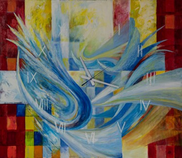 Peinture intitulée "BLUE BIRDS" par Alexander Klyatskiy, Œuvre d'art originale, Huile