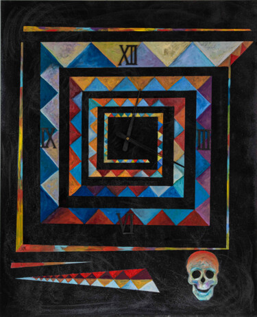 Malerei mit dem Titel "WELLS OF TIME" von Alexander Klyatskiy, Original-Kunstwerk, Öl