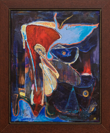 Schilderij getiteld "Three angels. Part…" door Alexander Klyatskiy, Origineel Kunstwerk, Acryl