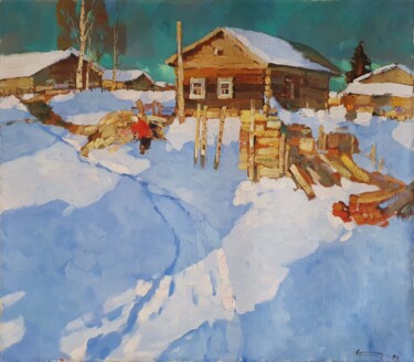 Pintura titulada "Old Cottage" por Alexander Kremer, Obra de arte original, Oleo