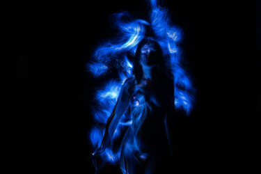 Fotografie mit dem Titel "Blau" von Alexander Kulla, Original-Kunstwerk, Light Painting
