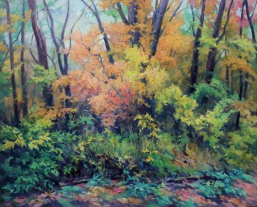 Painting titled "Краски осени" by Aleksandr Kusenko, Original Artwork, Oil