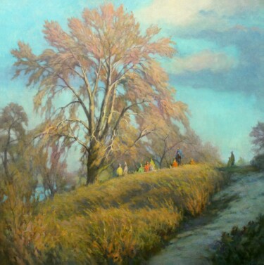 Картина под названием "Весна пришла" - Александр Кусенко, Подлинное произведение искусства, Масло