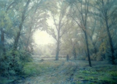 Painting titled "Туман" by Aleksandr Kusenko, Original Artwork, Oil