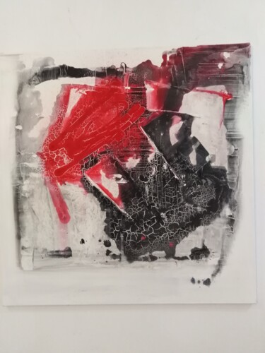 Painting titled "Red" by Alexander Leban, Original Artwork, Acrylic