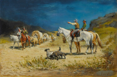 Pintura intitulada "The Guard" por Alexander Levich, Obras de arte originais, Óleo