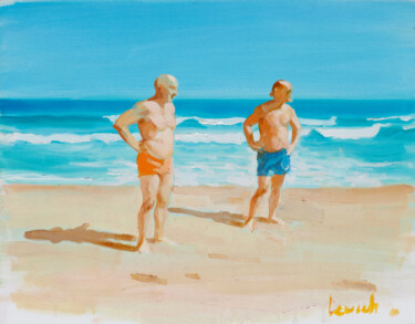 Painting titled "Summer Day II" by Alexander Levich, Original Artwork, Oil Mounted on Wood Stretcher frame