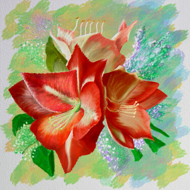 Digital Arts titled "Flowers 5" by Alexander Mats, Original Artwork, 2D Digital Work
