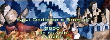 Pittura intitolato "Navi" da Alexander Luigi Di Meglio, Opera d'arte originale
