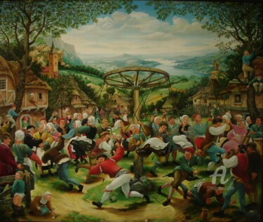 Pittura intitolato "roundabout" da Aleksandr Mikhalchuk, Opera d'arte originale, Altro