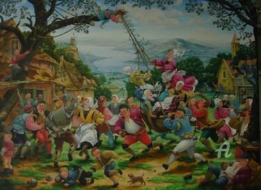 Pittura intitolato "Fun" da Aleksandr Mikhalchuk, Opera d'arte originale, Altro