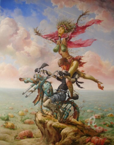 Pintura intitulada "Freedom." por Aleksandr Mikhalchuk, Obras de arte originais, Óleo