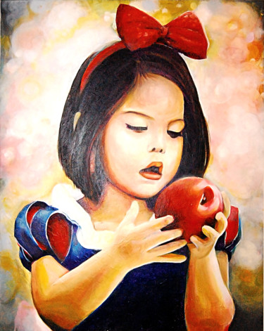 Painting titled "Manzana de Blancani…" by Alex Reynoso Art, Original Artwork, Acrylic