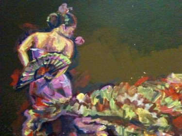 Painting titled "Flamenco Dancer" by Alex Reynoso Art, Original Artwork, Acrylic