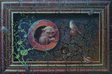 Pintura intitulada "Friends" por Alexander Sultan, Obras de arte originais, Óleo Montado em Armação em madeira