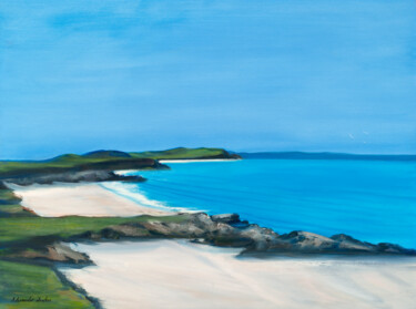 Painting titled "Sango Bay, Sutherla…" by Alexander Taylor Dickie, Original Artwork, Oil Mounted on Wood Stretcher frame