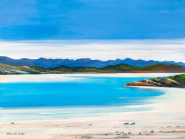 Painting titled "Aultbea, Scotland" by Alexander Taylor Dickie, Original Artwork, Oil Mounted on Wood Stretcher frame