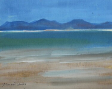 Pittura intitolato "Atlantic Beach, Isl…" da Alexander Taylor Dickie, Opera d'arte originale, Olio Montato su Pannello di le…