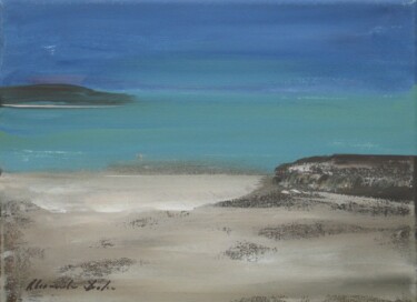 Painting titled "Isle of Harris, in…" by Alexander Taylor Dickie, Original Artwork, Oil Mounted on Wood Stretcher frame